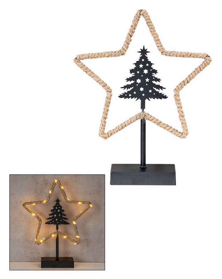 Levandeo® LED Stern, LED Stern H33cm Weihnachten Tanne Dekoleuchte Weihnachtsdeko Standeko