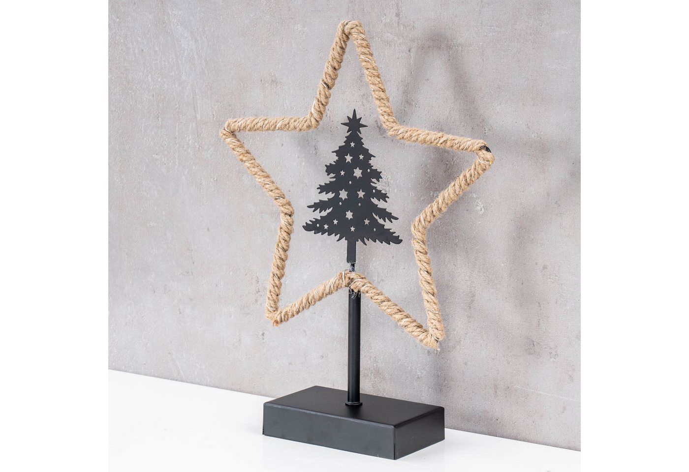 Levandeo® LED Stern, LED Stern H33cm Weihnachten Tanne Dekoleuchte Weihnachtsdeko Standeko Bild 2
