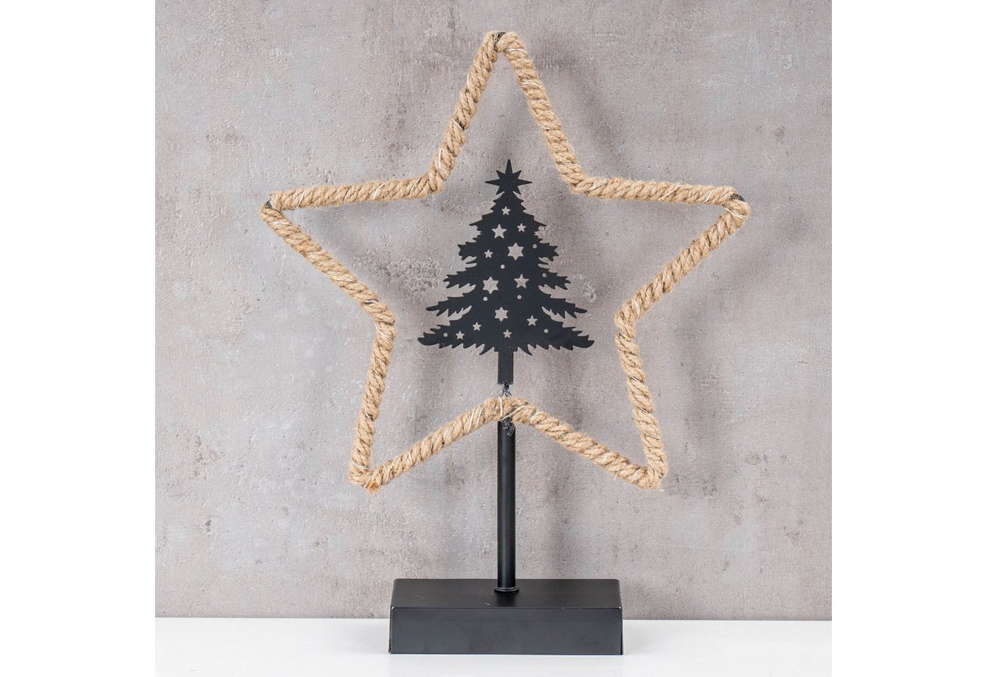 Levandeo® LED Stern, LED Stern H33cm Weihnachten Tanne Dekoleuchte Weihnachtsdeko Standeko Bild 3