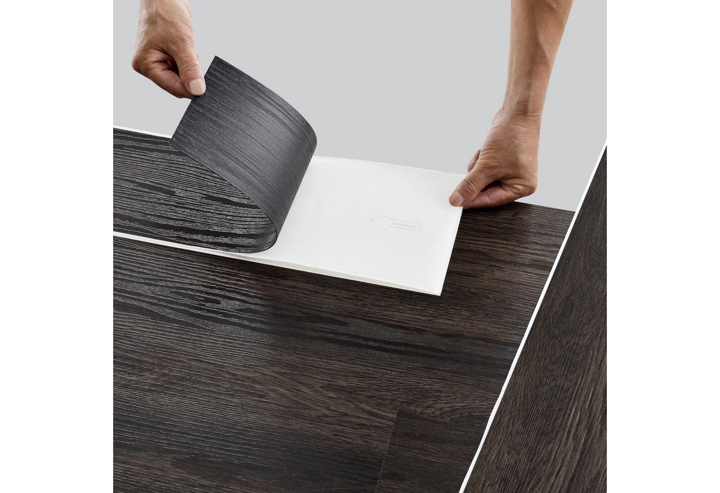 neu.holz Vinylboden, antibakteriell, »Vanola« Vinyl Laminat Selbstklebend 0,975 m² Dark Wood Wenge Bild 5