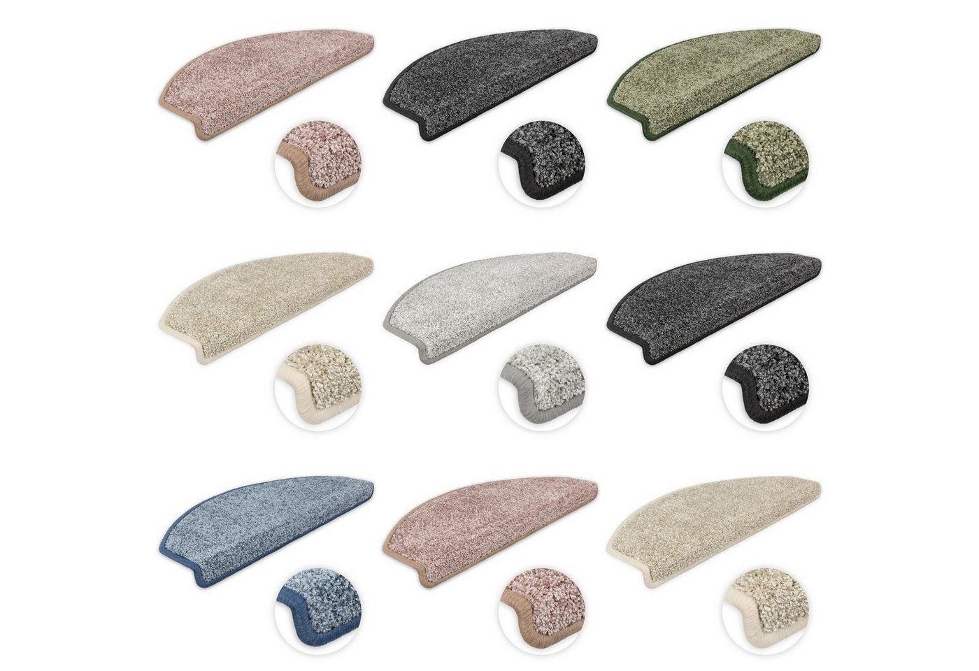 Metzker® Stufenmatte Stufenmatten Ventura Halbrund Gruen 16 Stück, halbrund, Höhe: 8 mm, 16 Stück im Set Bild 5