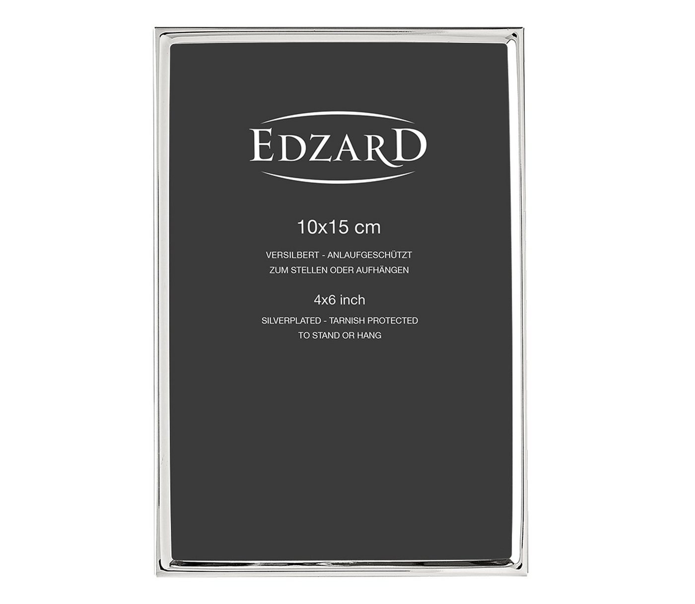 EDZARD Bilderrahmen Otto, versilbert und anlaufgeschützt, für 10x15 cm Foto