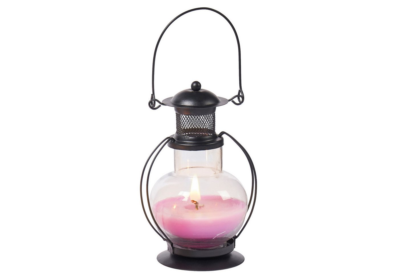 Marrakesch Orient & Mediterran Interior Duftlampe 3er Set Orientalische Wachslaterne Mini edel aus Metall und Glas 14 cm (3 St), Echtwachs