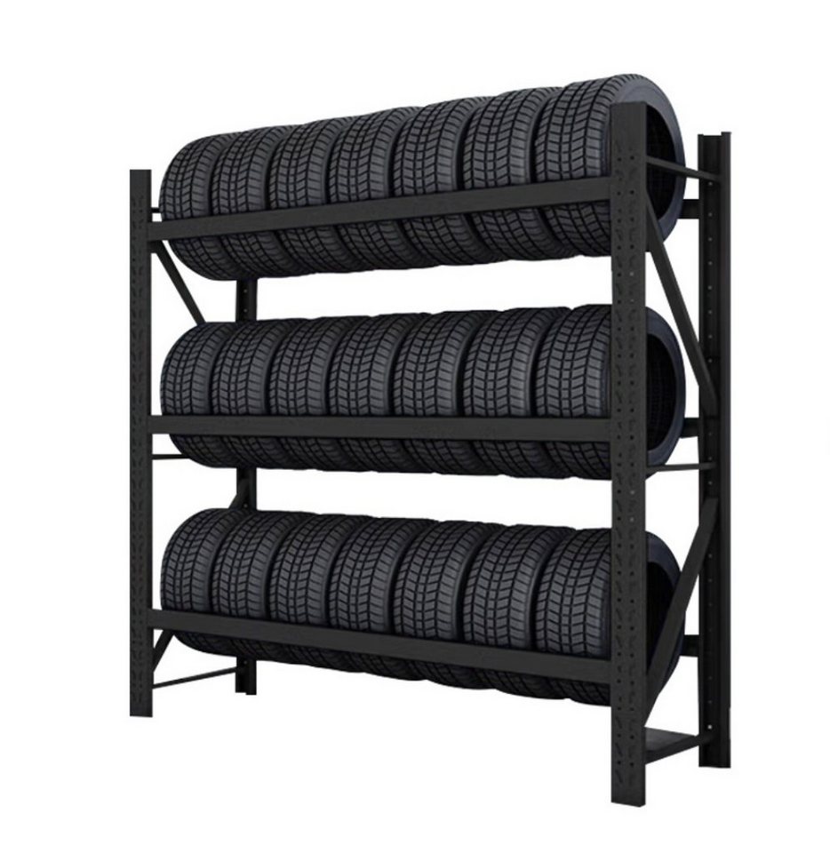 Mayaadi Home Ablageregal Reifenregal 200x60x200cm 300kg (3-lagiger) Regale Schwerlastregal, Regal Bild 2