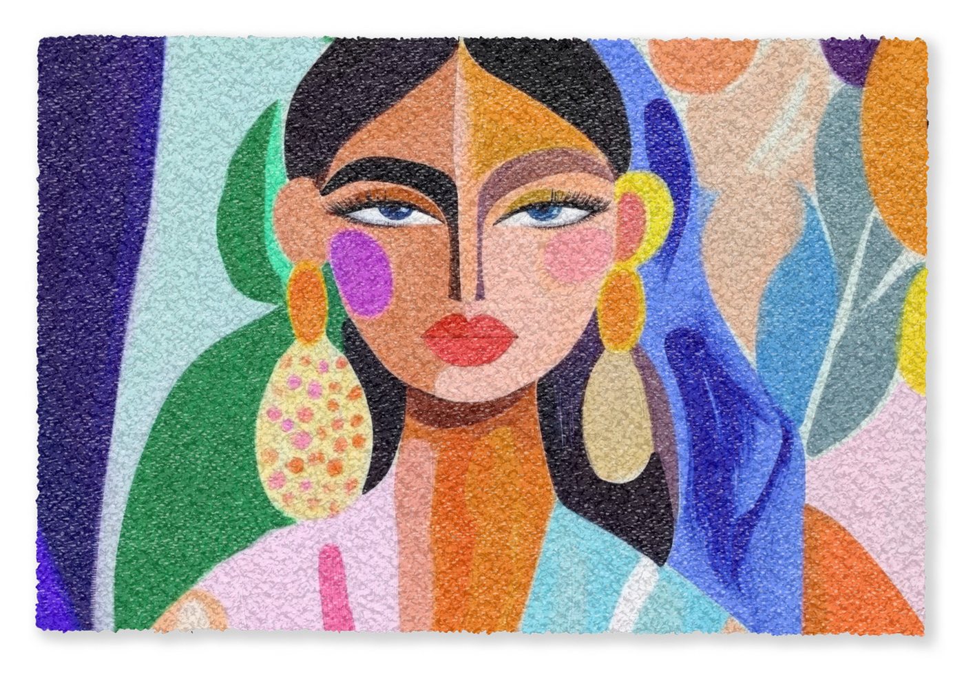 MuchoWow Fußmatte Porträt - Frau - Modern, Rechteckig, innen Schmutzfangmatte, Tür, Schmutzfänger Flur, Teppich 60x40 cm Bild 2