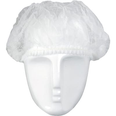 Kopfhaube, 52cm,Vlies, weiß, 100Stck/Beutel - Asatex