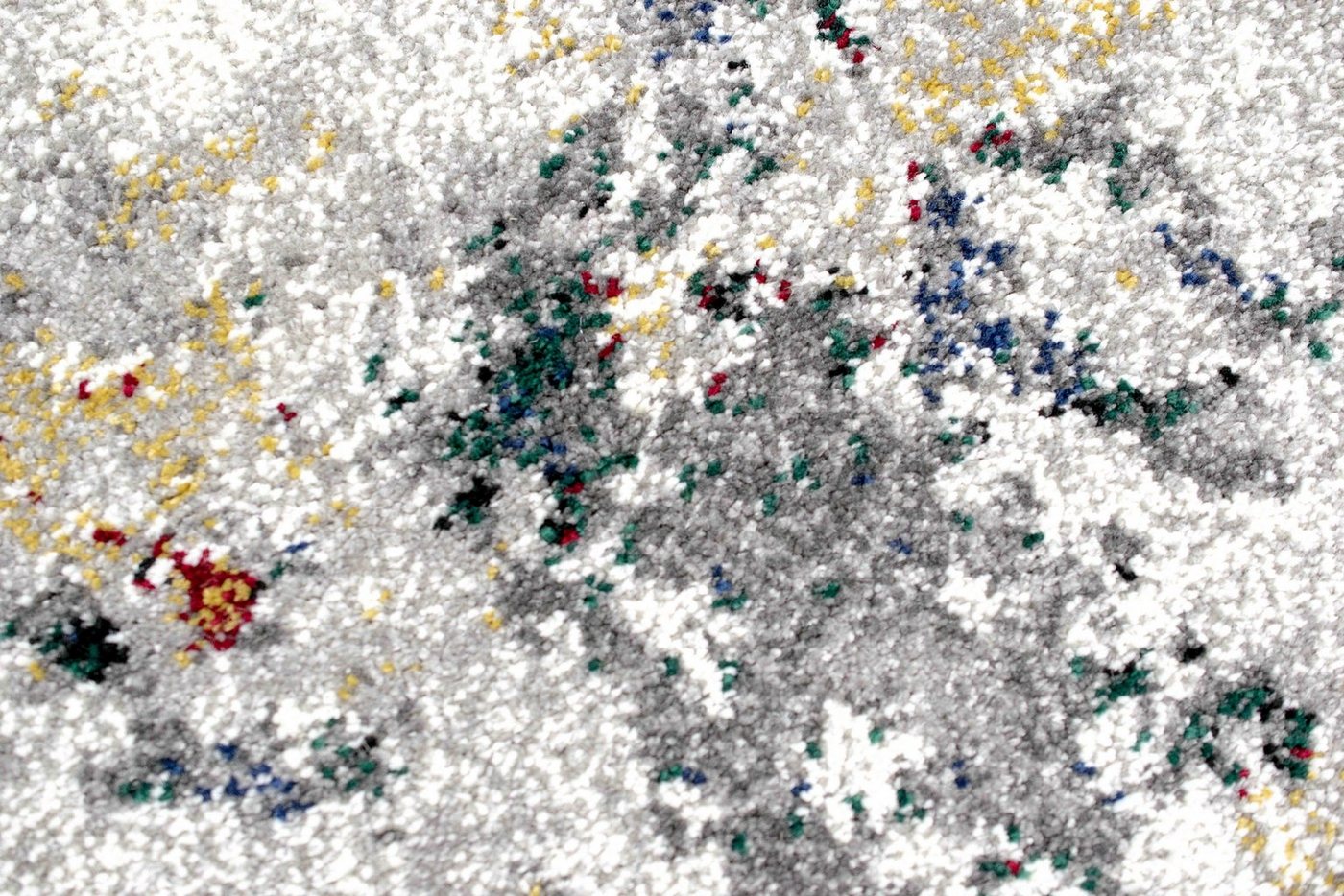 Carpetia Teppich modernes Design Wohnzimmer Flur blau grau rot - pflegeleicht, rechteckig, Höhe: 13 mm