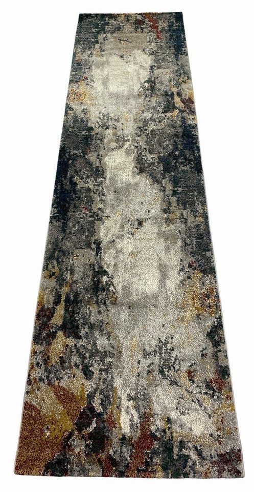 Carpetia Teppich modernes Design Wohnzimmer Flur blau grau rot - pflegeleicht, rechteckig, Höhe: 13 mm Bild 2