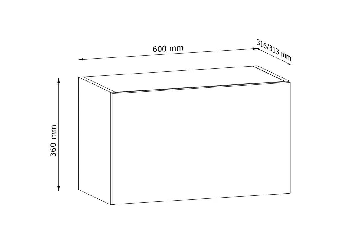 ROYAL24_MARKT Hängeschrank - Funktionaler für eine ordentliche Küche (Hängeschrank, 1-St., Nexa - G60KN) Beste Güte - Innovativ - Modern. Bild 3