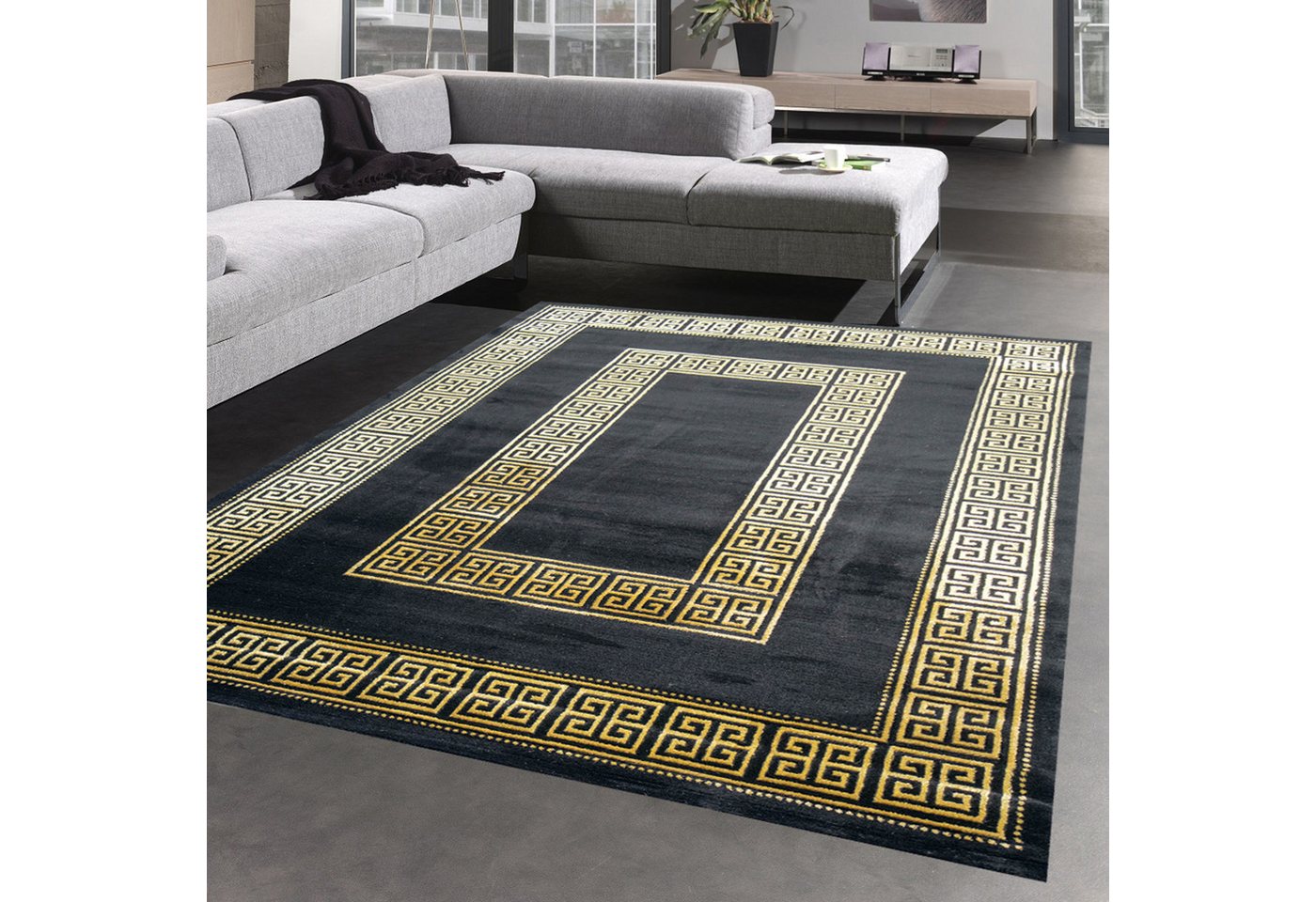 Carpetia Designteppich Modernes Glanzfaser-Design, rechteckig, Höhe: 12 mm, pflegeleicht, strapazierfähig, mit Glanzfasern Bild 2