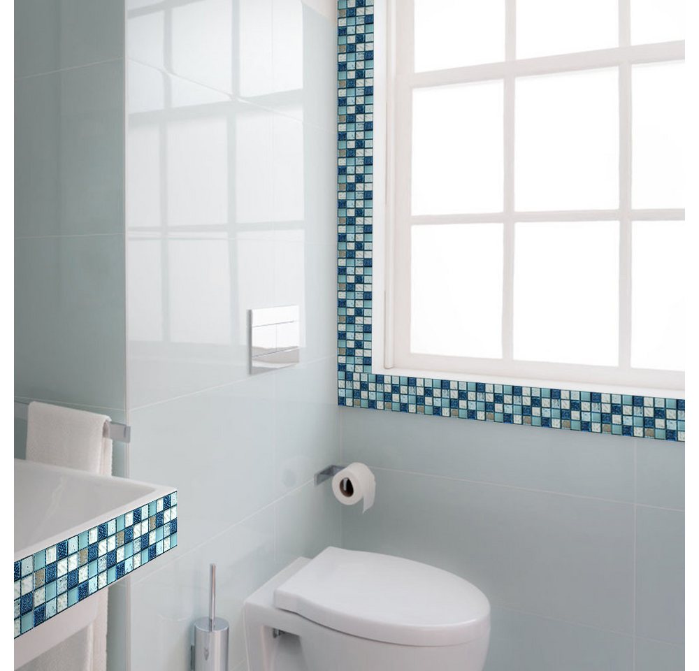 Coonoor Fliesenaufkleber Fliesen Mosaik Wandfliese 20 Stück 10x10cm, Selbstklebend PVC (20 St), Hitzebeständig, Sehr starke Klebefähigkeit, für Küche, Bad und Subway Bild 5