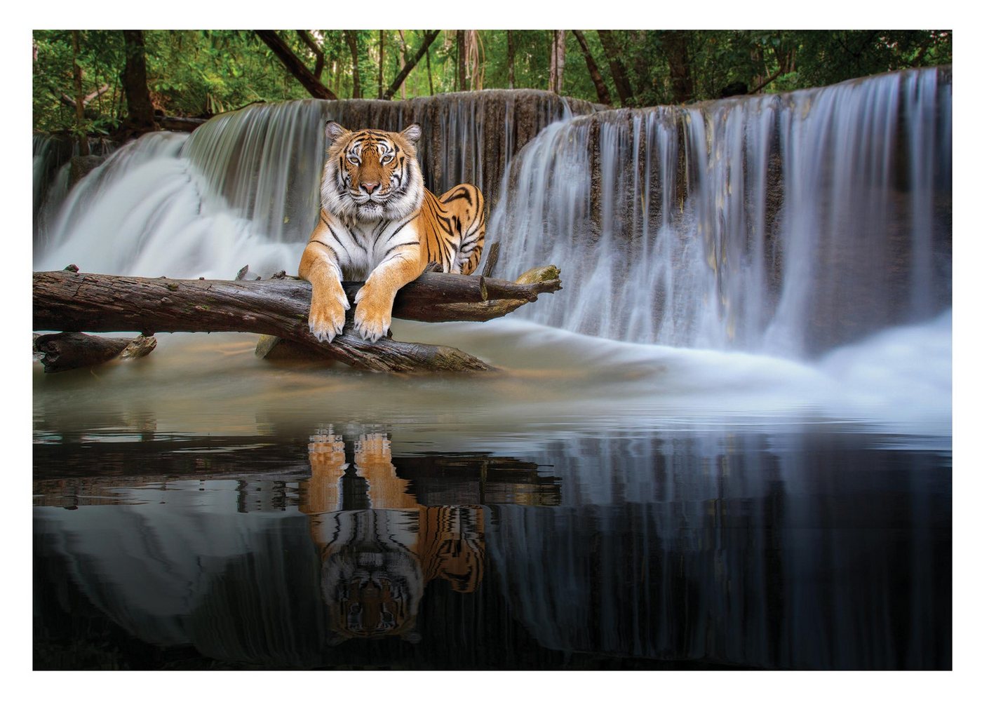 Wallarena Fototapete Wasserfall - Mehrfarbig - Modern - Vlies - Schlafzimmer, glatt, 104x70cm Bild 2