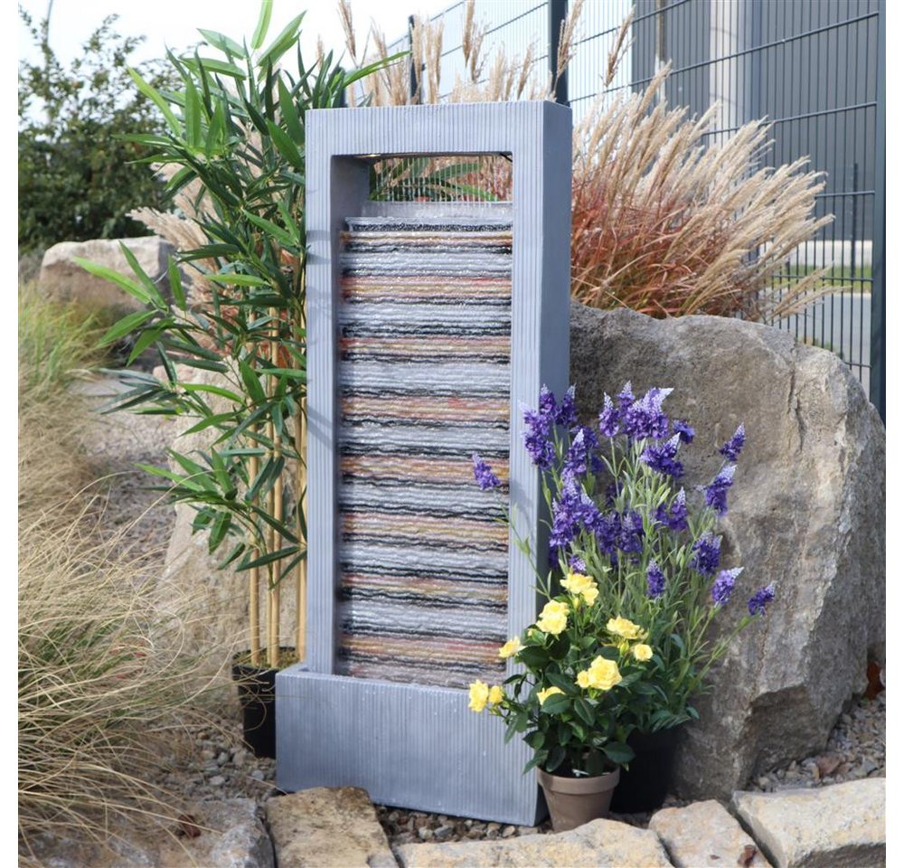 Wacredo Gartenbrunnen Premium Wasserspiel Komplettset Namibia, Wasserbecken BxT: 41x18 cm, Gesamtmaß: 41 x 18 x 100cm (L x B x H) Bild 3
