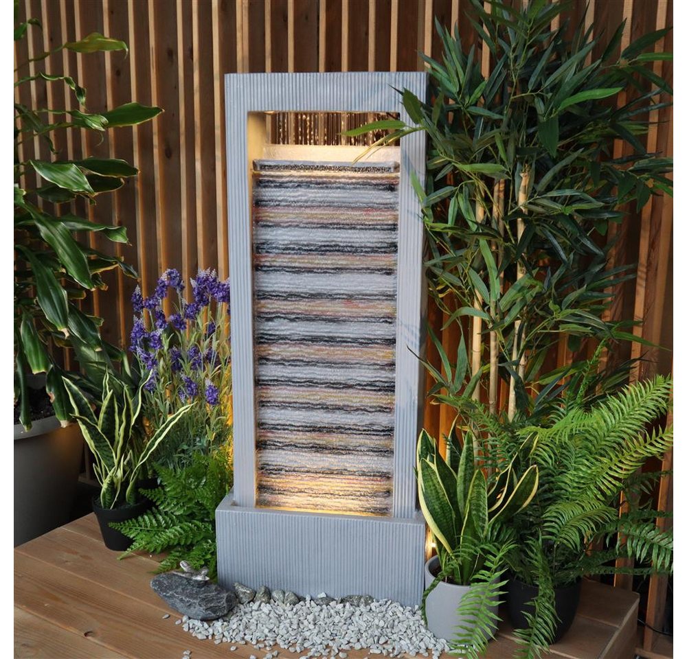 Wacredo Gartenbrunnen Premium Wasserspiel Komplettset Namibia, Wasserbecken BxT: 41x18 cm, Gesamtmaß: 41 x 18 x 100cm (L x B x H) Bild 4