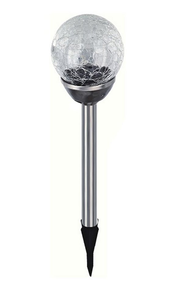 EAXUS LED Solarleuchte 10er Set Solar Gartenleuchte Kugel Leuchte Crackle-Licht Solarlampe, LED fest integriert, Farbwechsel, Farbwechsel