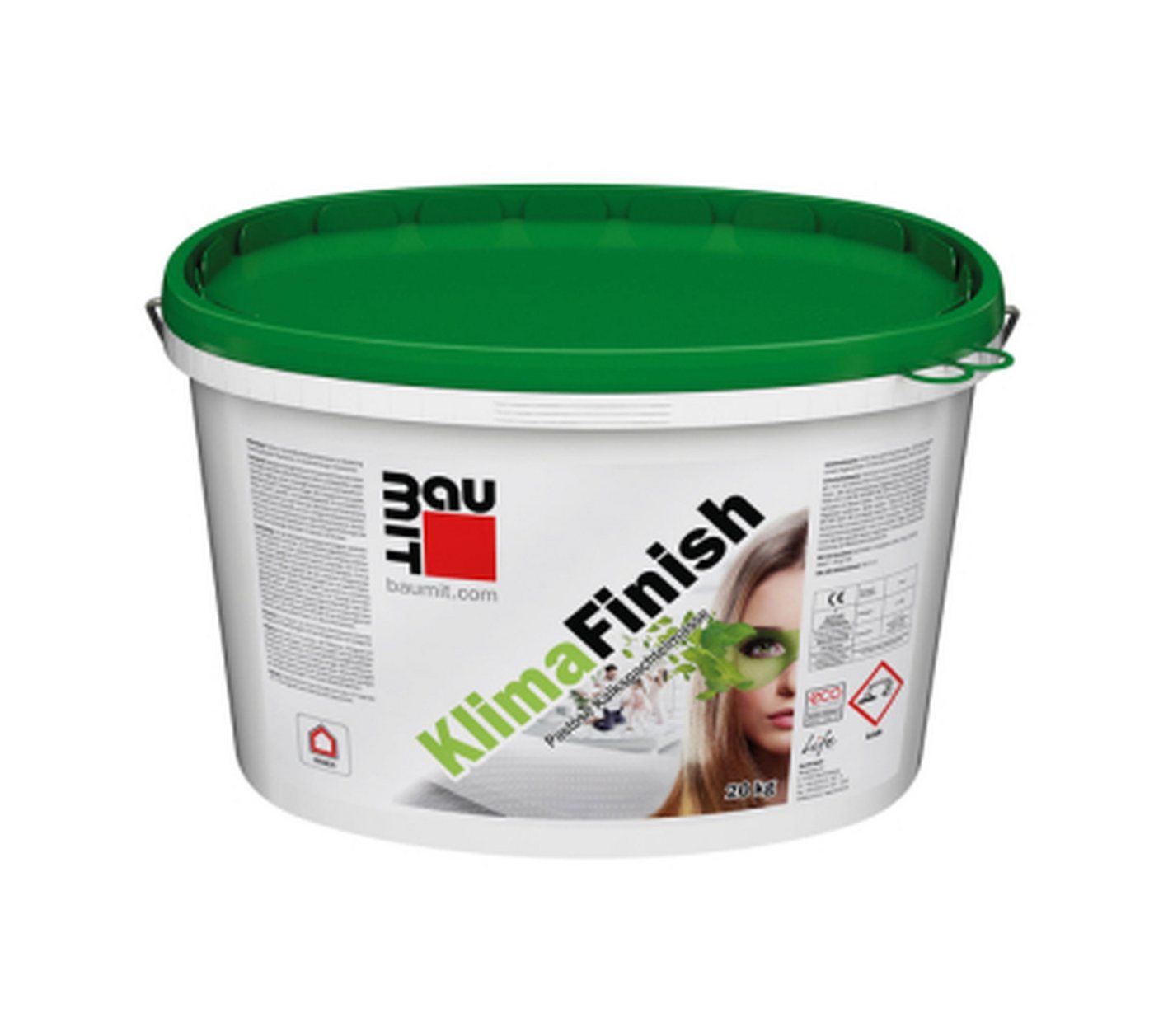 baumit Spachtelmasse Baumit KlimaFinish Spachtelmasse auf Kalkbasis weiß 20 kg, Pastös, naturweiß, Kalkspachtelmasse, Innenbereich Bild 3