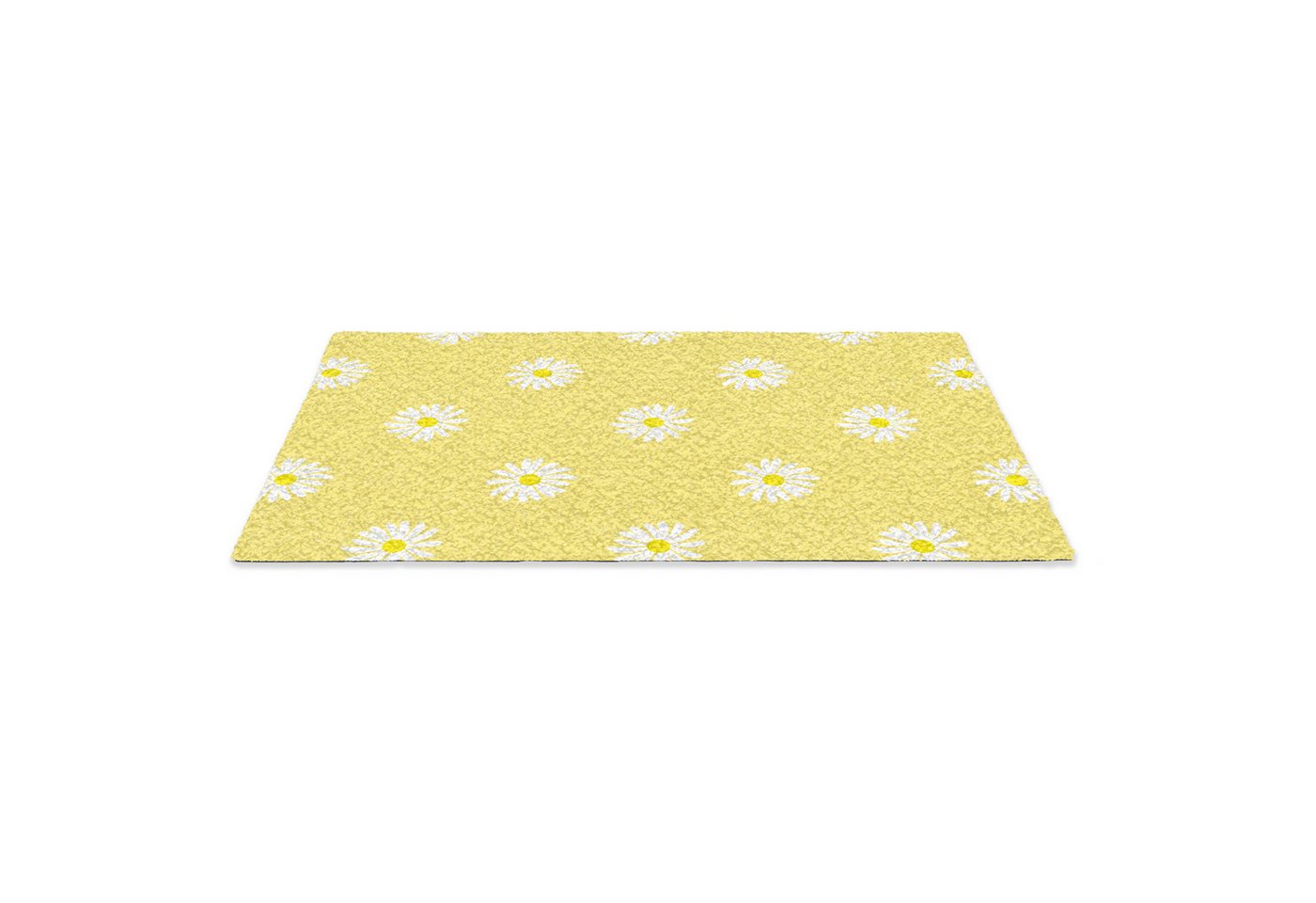 MuchoWow Fußmatte Gänseblümchen - Pastell - Weiß - Gelb - Blumen, Rechteckig, innen Schmutzfangmatte, Tür, Schmutzfänger Flur, Teppich 60x40 cm