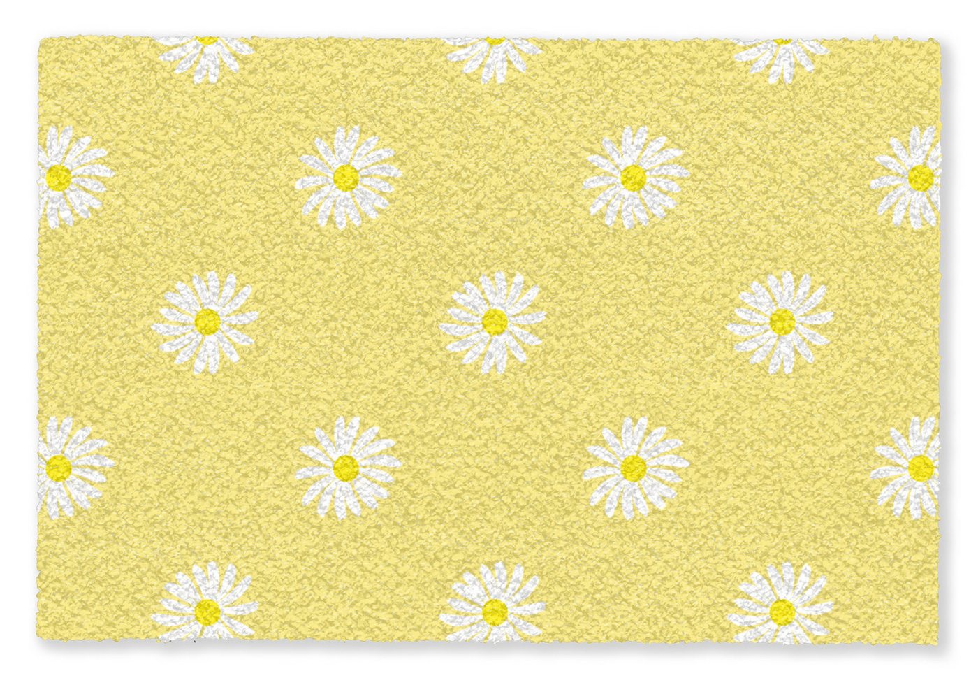 MuchoWow Fußmatte Gänseblümchen - Pastell - Weiß - Gelb - Blumen, Rechteckig, innen Schmutzfangmatte, Tür, Schmutzfänger Flur, Teppich 60x40 cm Bild 4