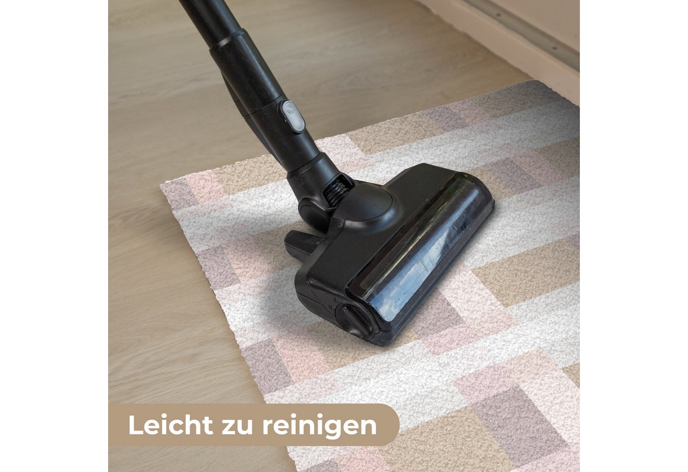 MuchoWow Fußmatte Karomuster - Erdtöne - Minimalistisch, Rechteckig, innen Schmutzfangmatte, Tür, Schmutzfänger Flur, Teppich 60x40 cm Bild 3