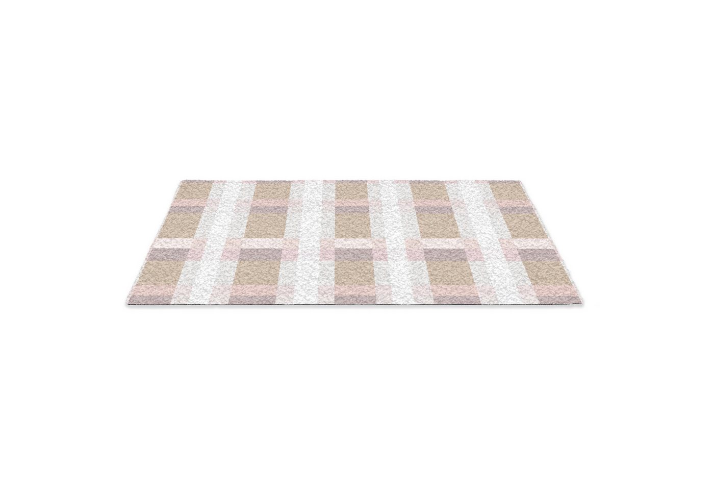 MuchoWow Fußmatte Karomuster - Erdtöne - Minimalistisch, Rechteckig, innen Schmutzfangmatte, Tür, Schmutzfänger Flur, Teppich 60x40 cm Bild 4