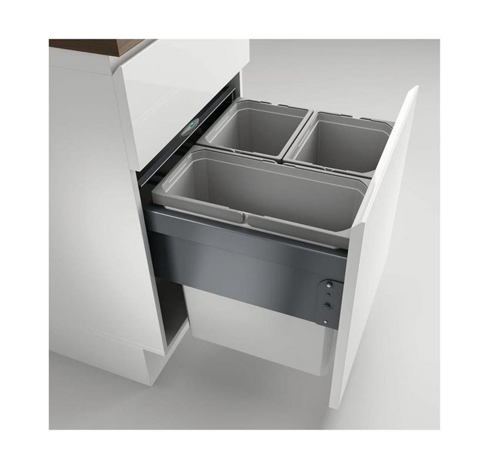 Naber Einbaumülleimer Cox® Base 460 S/500-3, hellgrau