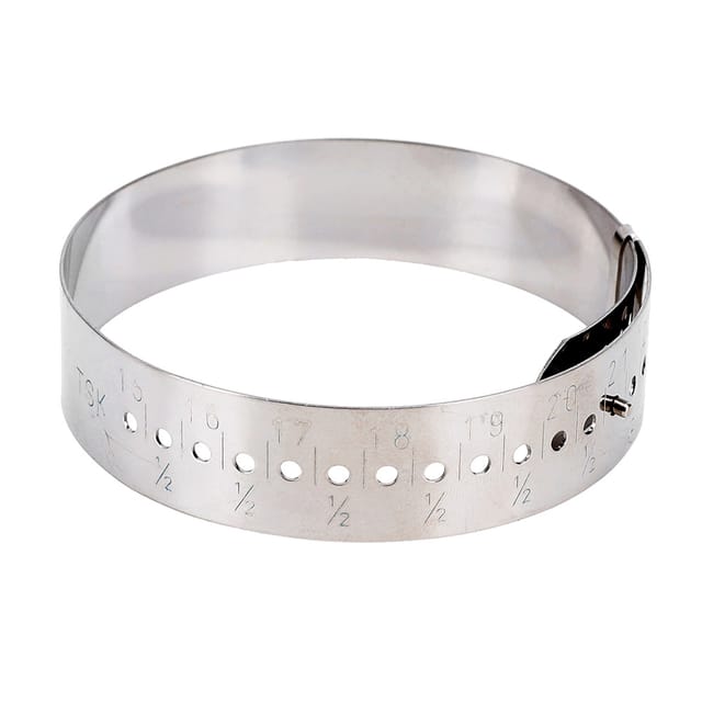 Verstellbares Armband 15-23 cm Edelstahl-Ringgrößenmesser
