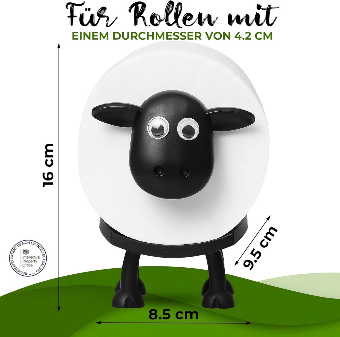 ibettertec Toilettenpapierhalter Selbstklebender Toilettenpapierhalter ohne Bohren, WC Garnitur, mit 2 verschiedenen Befestigungsoptionen,für Bad & WC,dekorativ