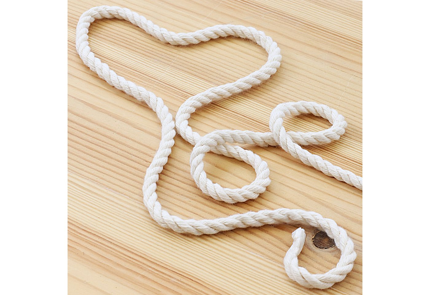 GRÜNTEK Pflanzschnur Baumwollschnur 5 mm, 60 Meter, Bindegarn, Kordel, Baumwolle (1-tlg), Bastelschnur, Naturfarbe, 100% Baumwolle (0,23€/Meter) Bild 2