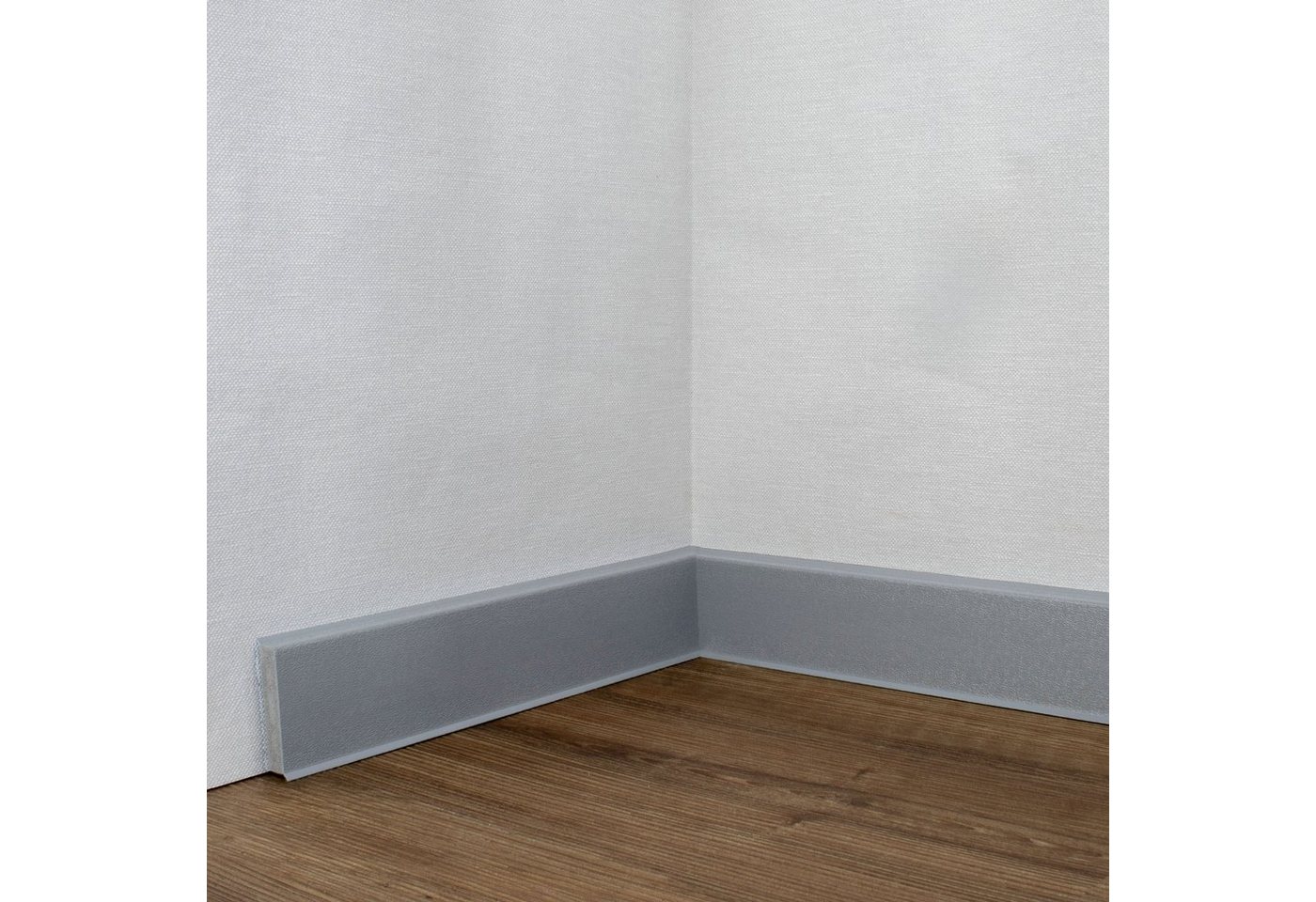 PROVISTON Sockelleiste Hartschaum PVC, 12 x 60 x 2500 mm, Hell grau, Kunststoff Fußleiste Bild 5