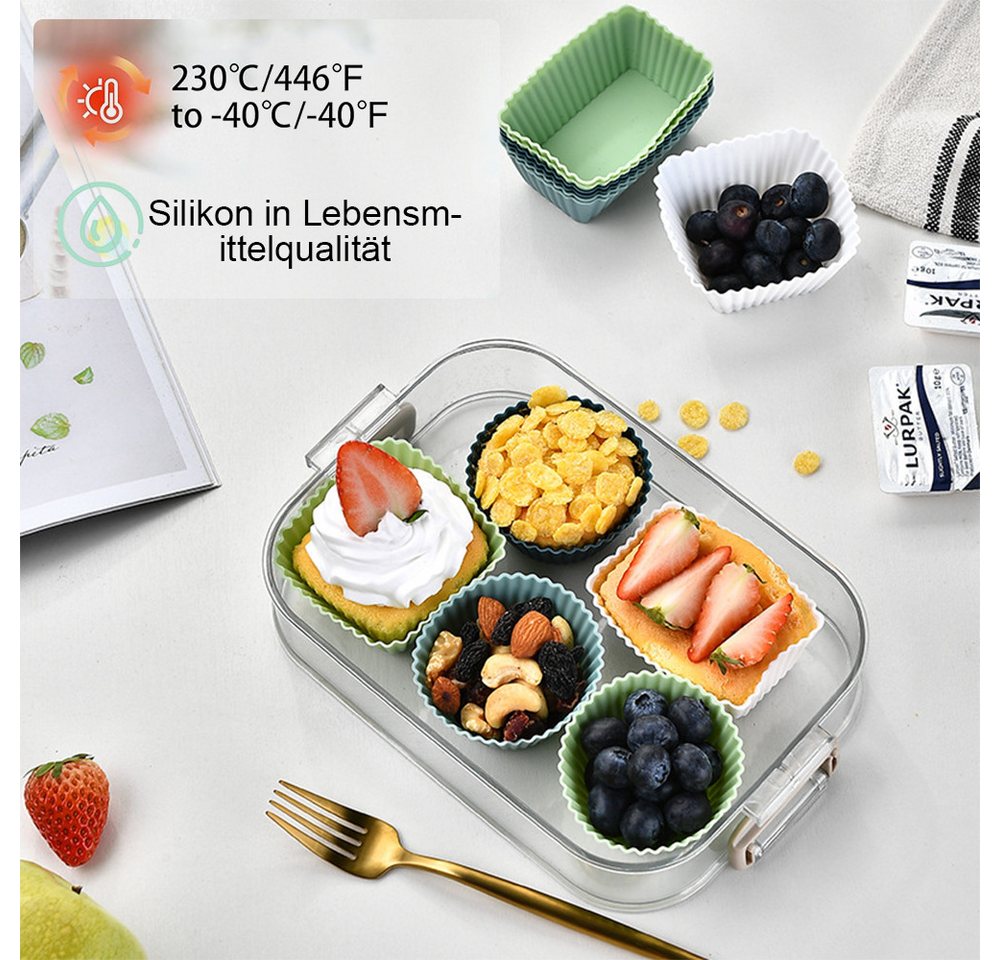 AFKSMILE Silikonform 24 Stück Muffinform Silikon,Wiederverwendbare Backformen Muffin-Formen, (24-tlg), Drei Modelle,BPA-Frei Kuchenform Formen für Kuchen,Eincreme, Pudding Bild 5