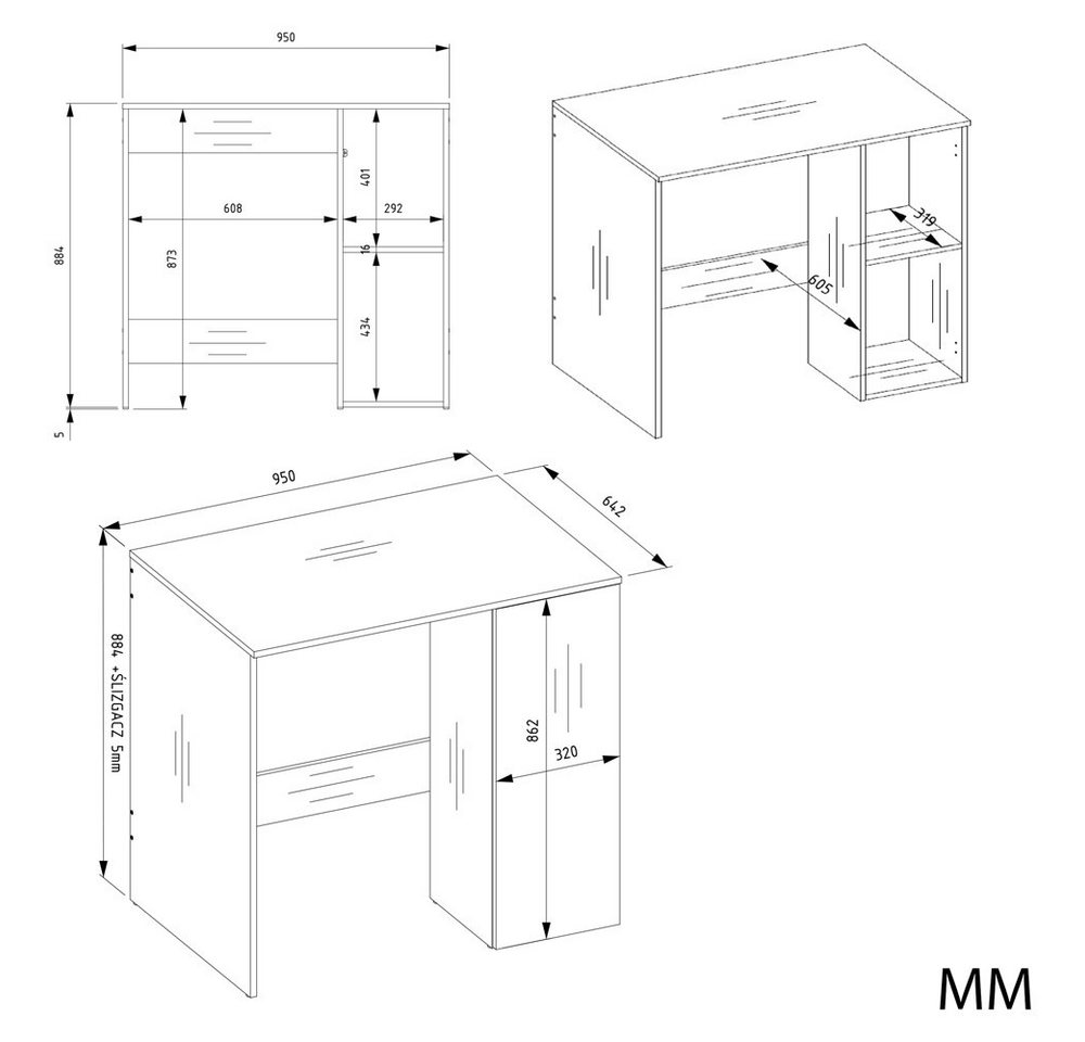 Raumhirsch Furniture Waschmaschinenumbauschrank Waschmaschinenschrank für Waschmaschine & Wäschetrockner Bild 2