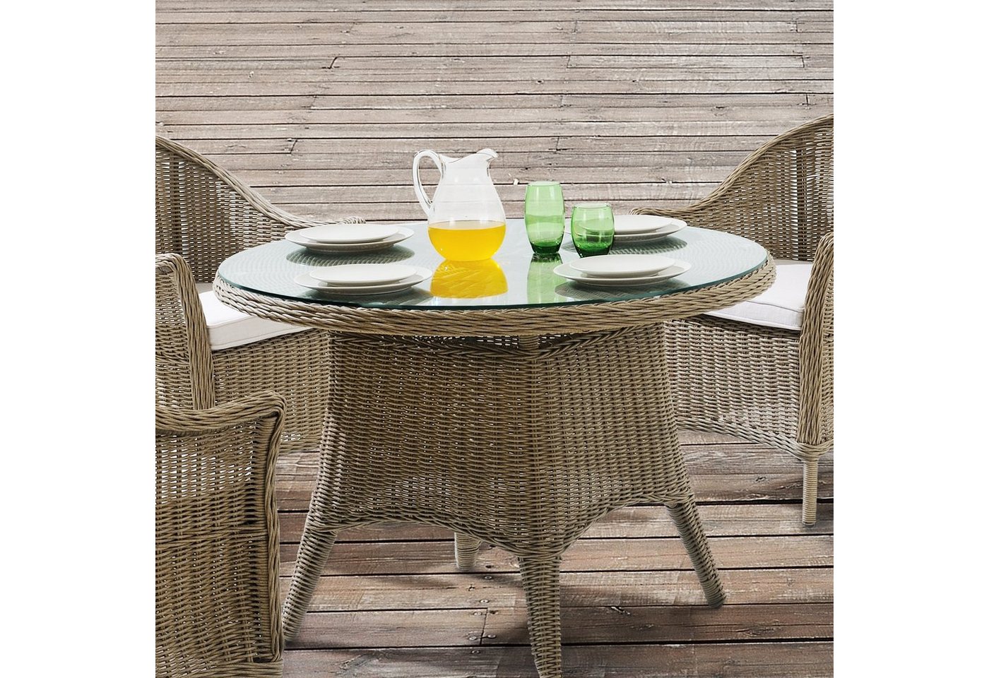 neu.haus Tischplatte, »Glasgow« Glasplatte ESG Sicherheitsglas 8mm Ø 50 cm Transparent