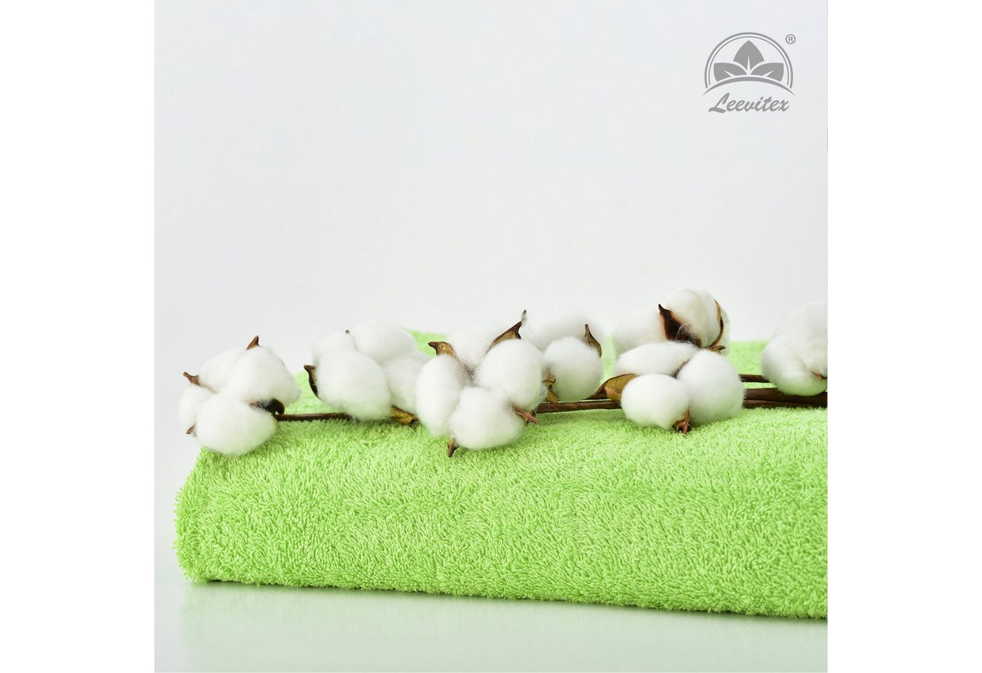leevitex® Saunatuch, 80x200 cm, 100% Baumwolle, saugstark und fusselfrei, Frottee (Set, 2-St), OEKO-TEX® STANDARD 100 zertifiziert, gestreifte Bordüre Bild 5