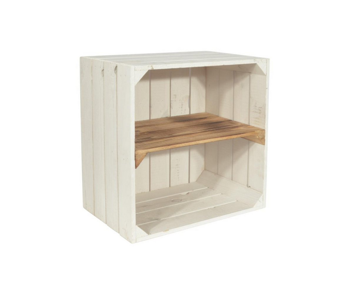 CHICCIE Weinregal Wino Flaschenregal aus Holz Weiß Geflammt 1x Regal, 1-tlg.