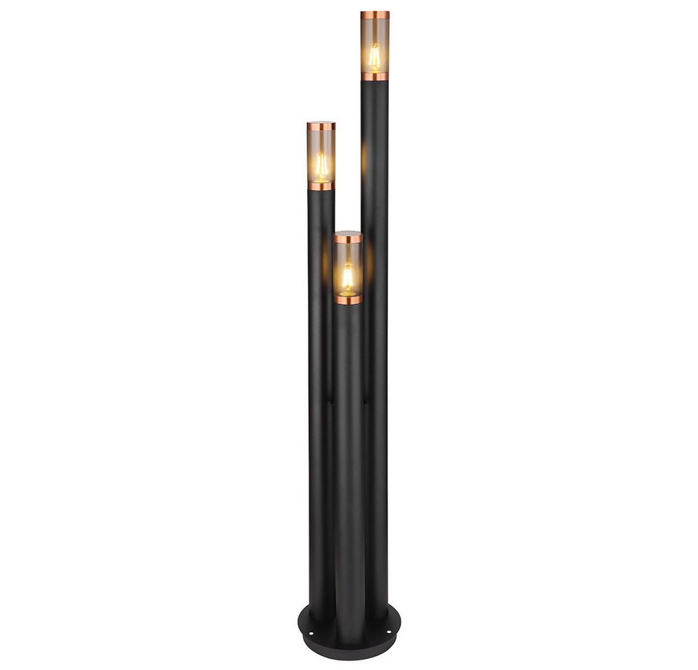 GLOBO LIGHTING LED Außen-Stehlampe, Leuchtmittel inklusive, Warmweiß, Außenstehleuchte Gartenlampe Wegeleuchte Edelstahl schwarz LED 170 cm Bild 2