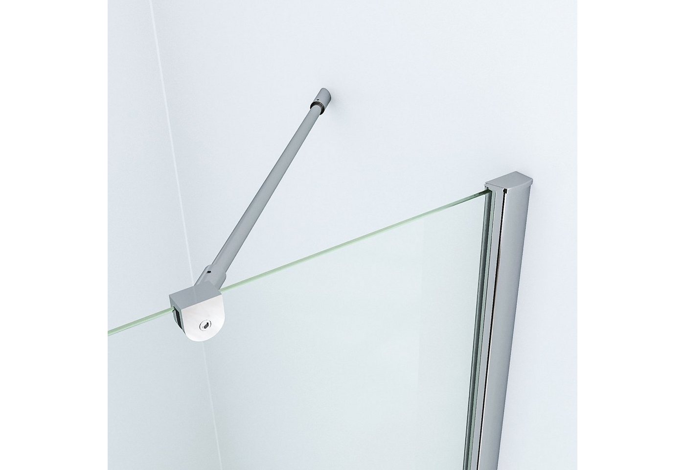 AQUABATOS Eckdusche Eckeinstieg Dusche Duschkabine für Duschwanne mit Drehtür, BxT: 75x70 cm, Einscheibensicherheitsglas, Pendeltür Duschabtrennung Schwingtür Duschwand Duschtür mit Seitenwand Sicherheitsglas, variabler Verstellbereich, barrierefrei einbaubar, mit Hebe-Senk-Mechanismus, links und recht montierbar, Spritzwasserschutz, Höhe: 187 cm Bild 5