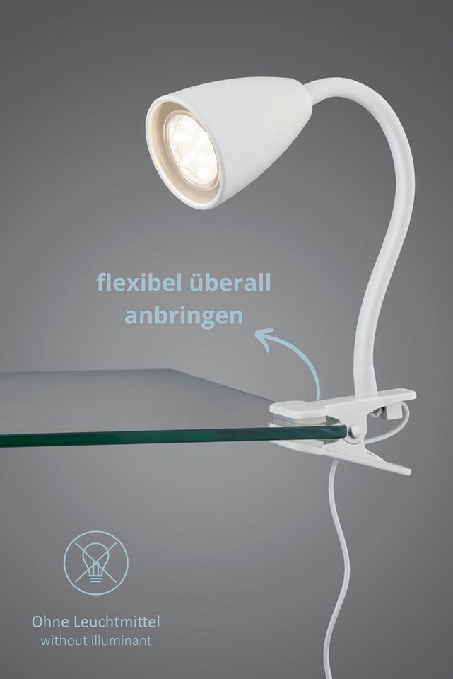 lightling Klemmleuchte Sandra, ohne Leuchtmittel, mit Schnurschalter, flexibel, IP20 Bild 5