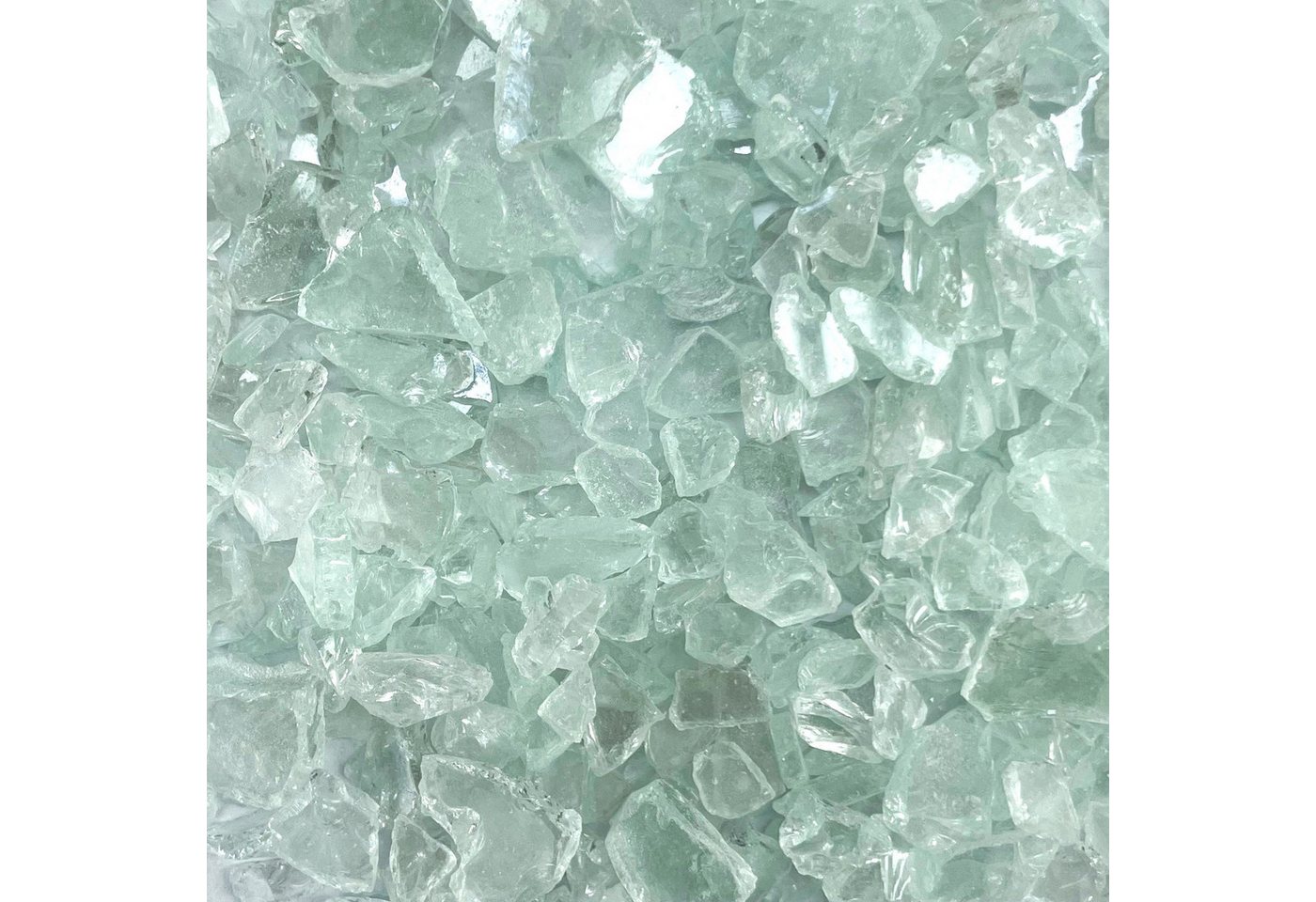 Eurosand Dekokies GLASSTEINE, Glasscherben 25-40mm. 1kg. NATUR Bild 2