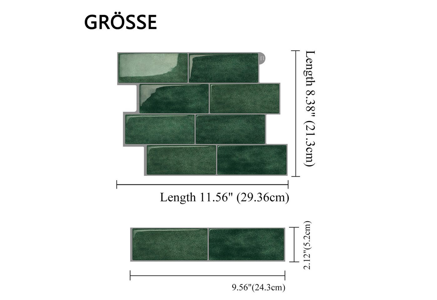 Coonoor Küchenrückwand selbstklebend Spritzschutz Küche 3d Wandpaneele 29.36 x 21.3cm, (10-tlg)