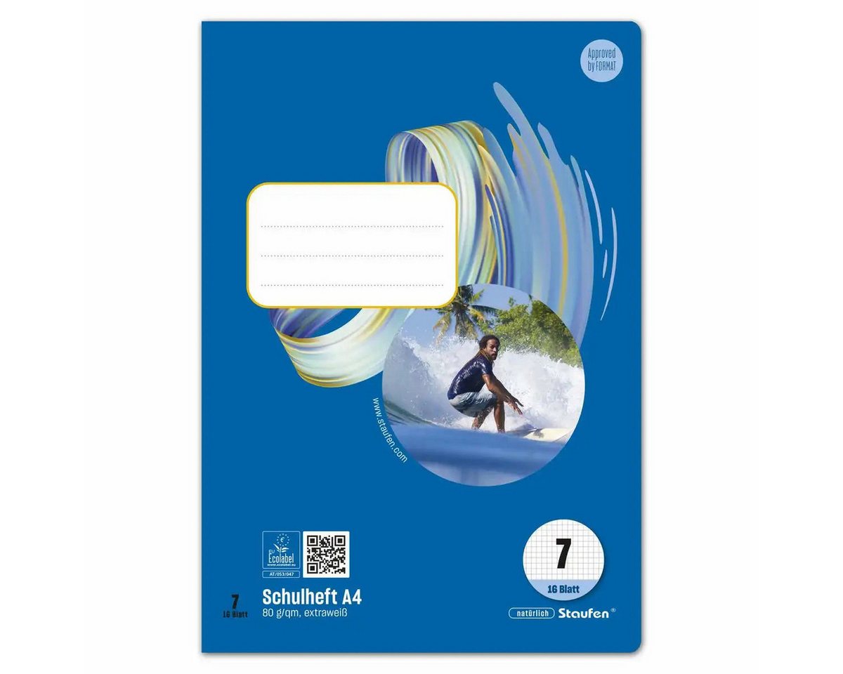 Staufen Schulheft Staufen Schulheft Style Lineatur 7 kariert DIN A4 - 16 Blatt