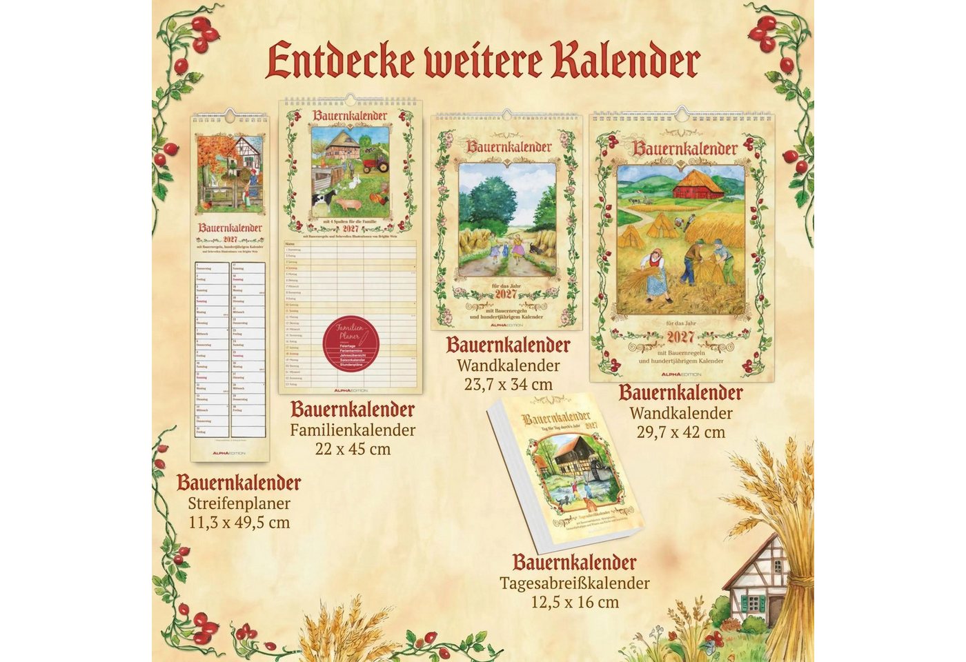 NEUMANN Wandkalender Bauernkalender Familienplaner 2027 Bild 5