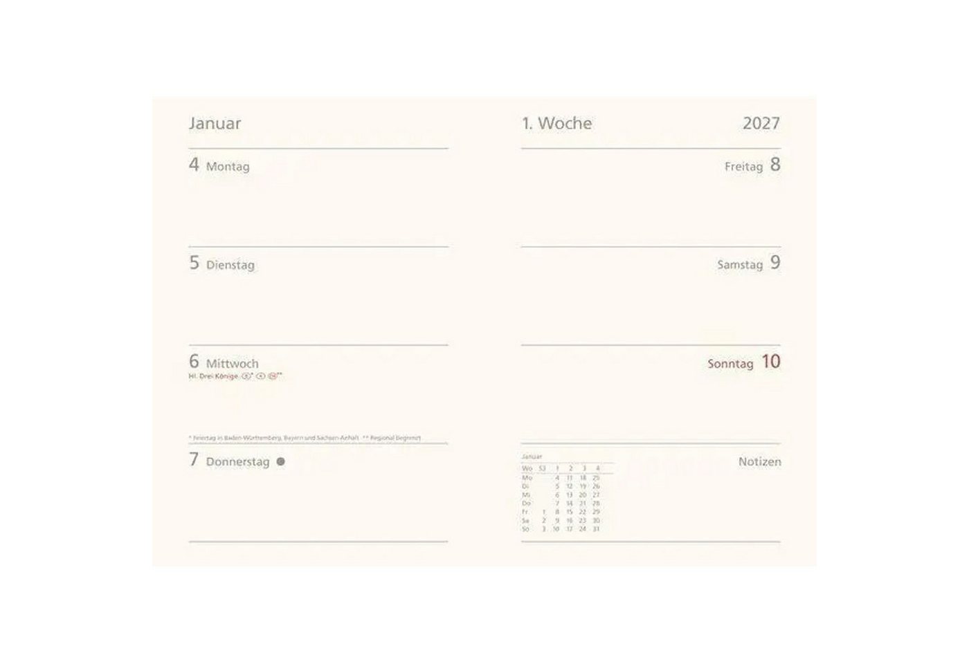 Korsch Verlag Taschenkalender Premium Timer Midi "Morgentau" 2027