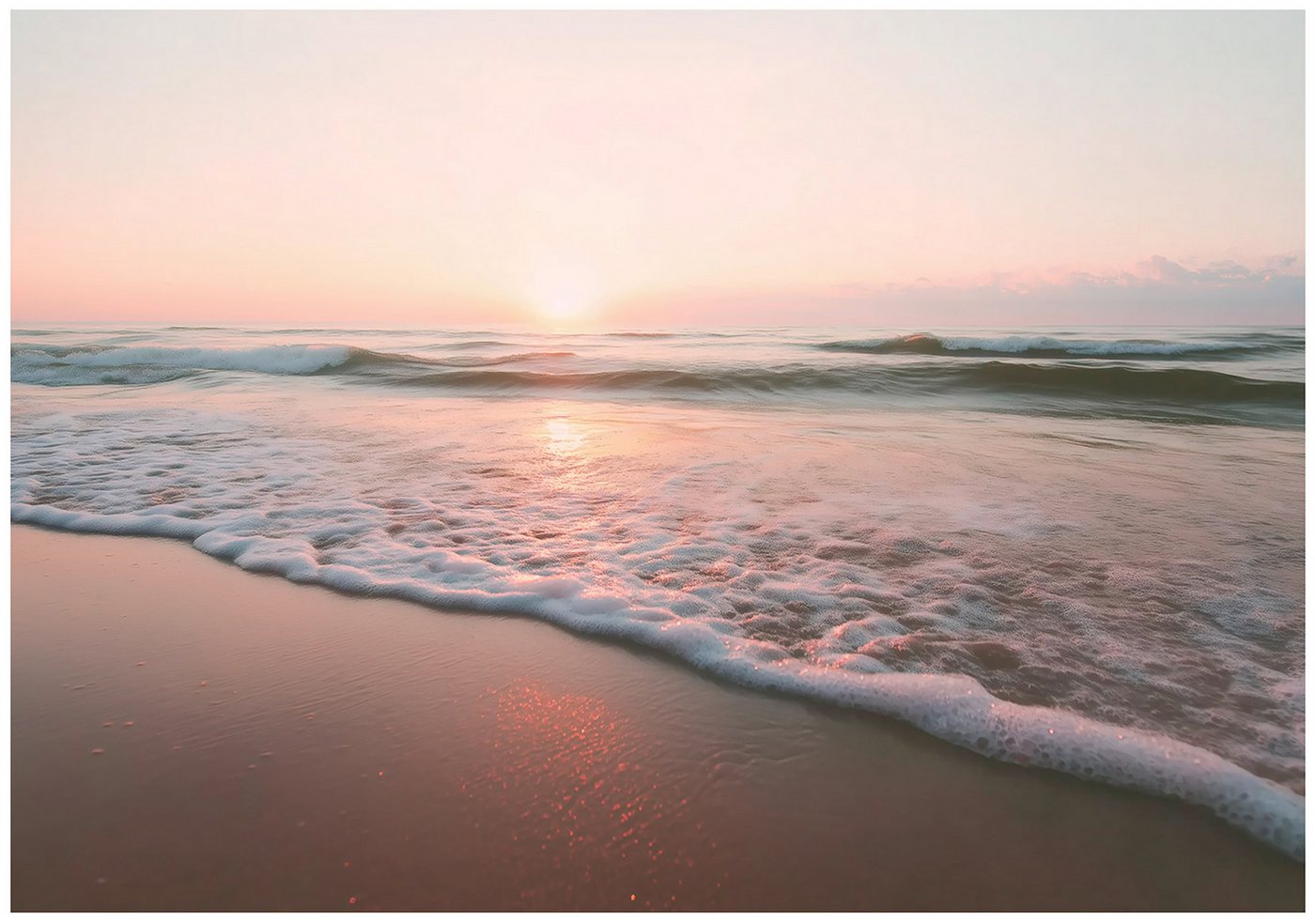 Wallarena Fototapete Meer Strand - Mehrfarbig - Modern - Vlies - Schlafzimmer, glatt, (4 St), 200x140cm Bild 2