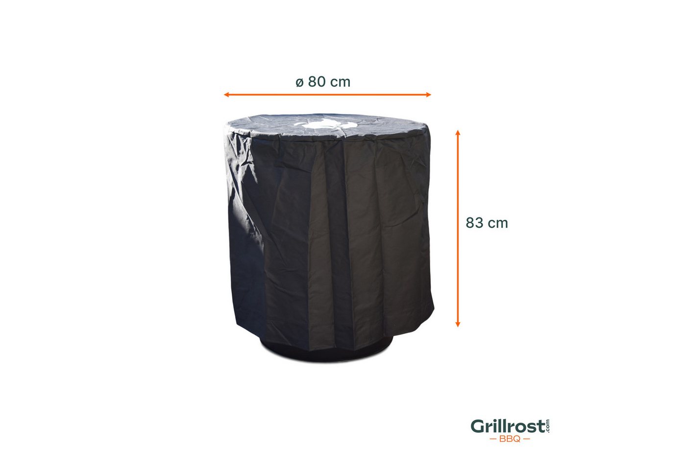 Grillrost.com BBQ Grillrost BBQ Feuerplatte Abdeckhaube 80cm, Made in Germany Bild 4