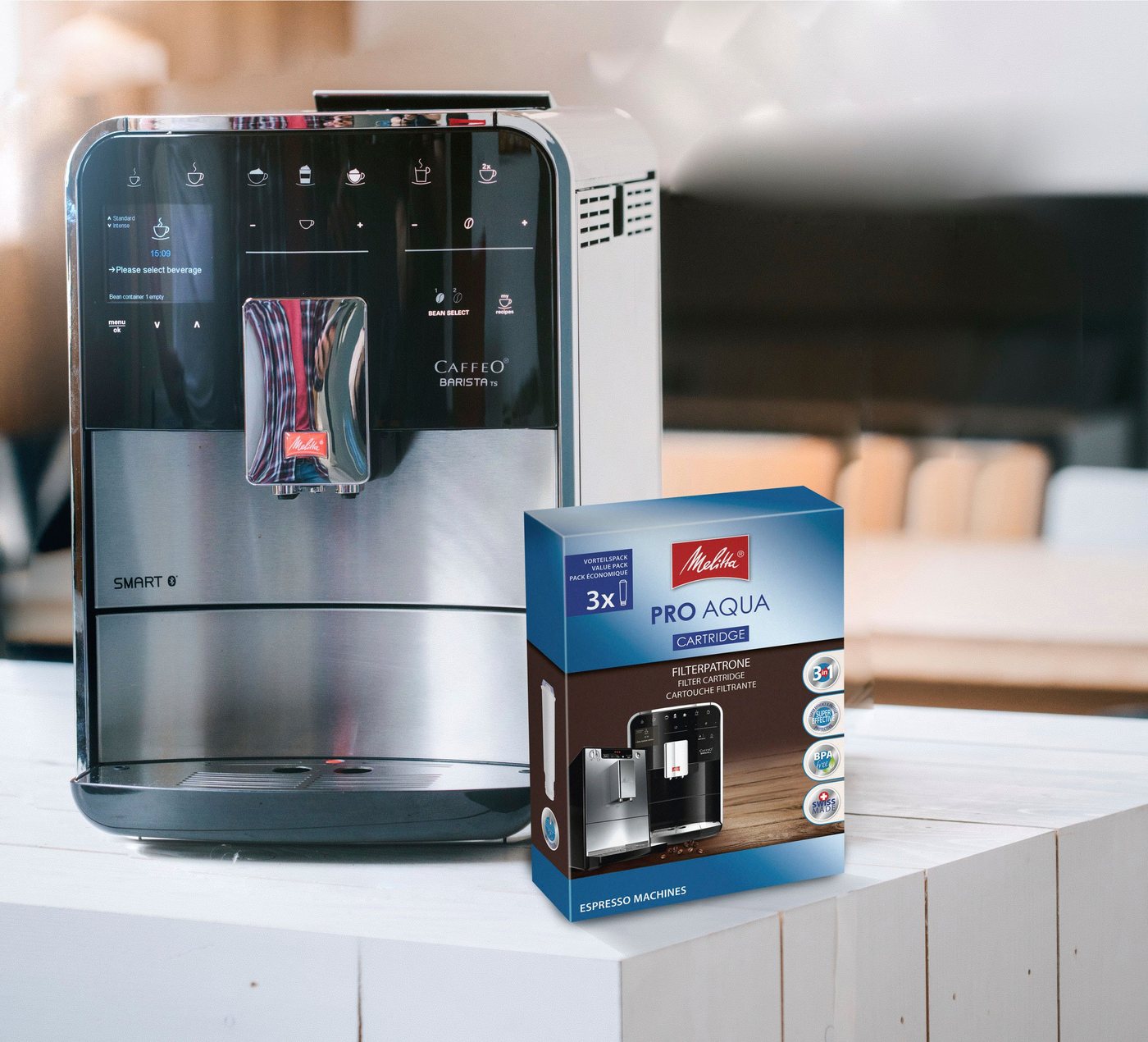 Melitta Wasserfilter 3-er Pro Aqua, Zubehör für Alle Kaffeevollautomaten mit Claris System: Caffeo Solo, Barista T, Barista TS, Avanza Bild 3