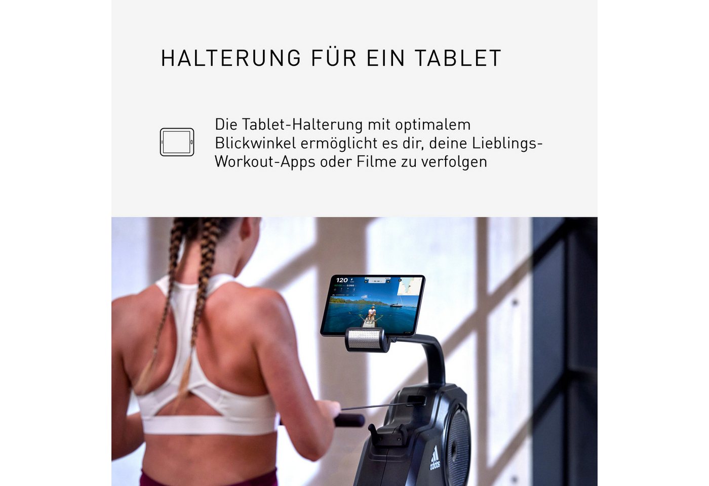 adidas Performance Rudergerät Wasserrudergerät "R-21" (150 kg max. Benutzergewicht, Sport), Rudermaschine, Wasserwiderstand Bild 3
