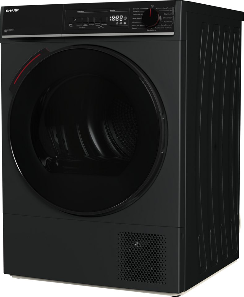 Sharp Wärmepumpentrockner KD-WNHB0S9GAC-DE, 10kg / +WIFI / EEK C / 2 Tasten / XXL-Tür voll-schwarz / Espresso grey Bild 2