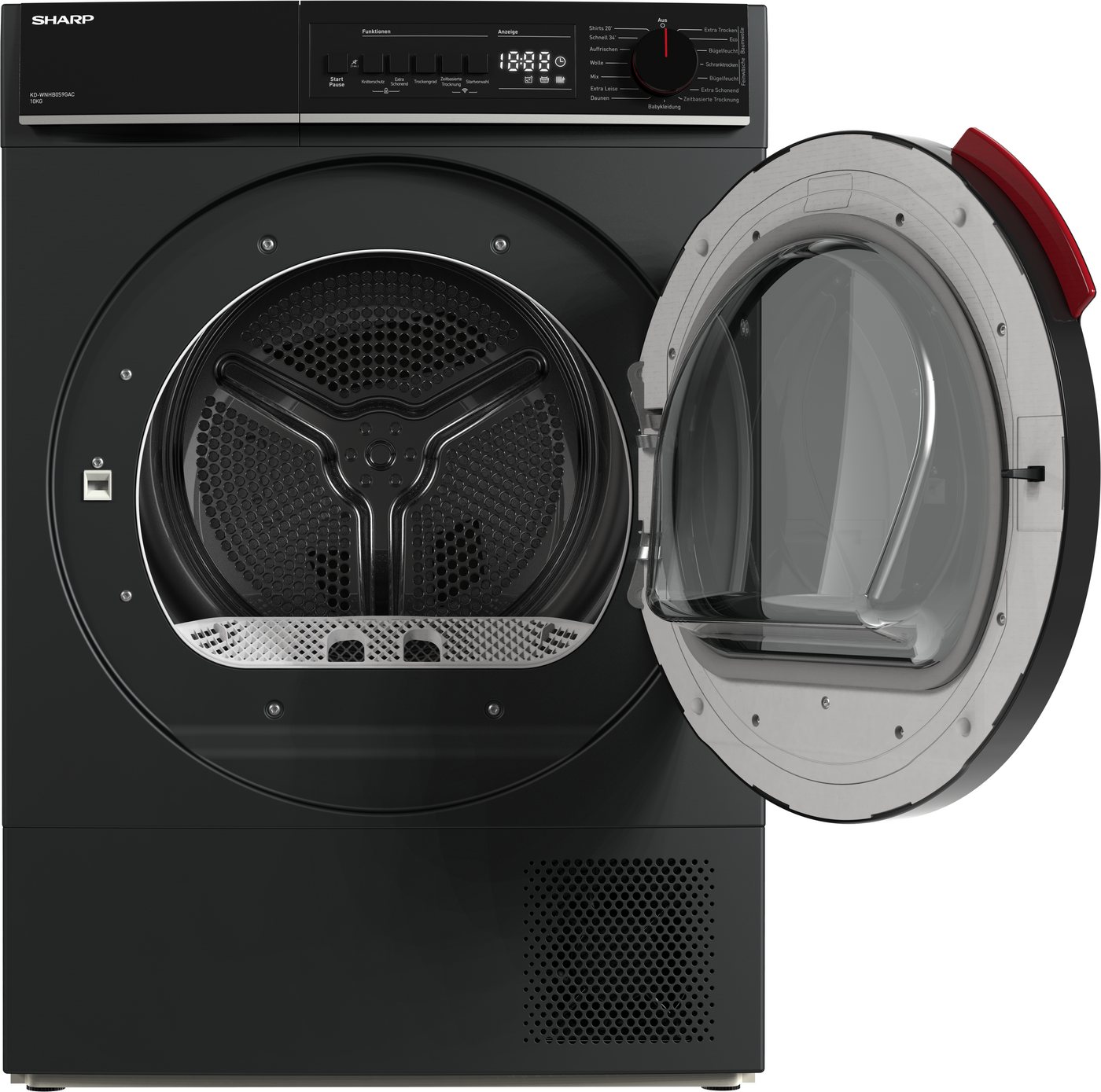 Sharp Wärmepumpentrockner KD-WNHB0S9GAC-DE, 10kg / +WIFI / EEK C / 2 Tasten / XXL-Tür voll-schwarz / Espresso grey Bild 4
