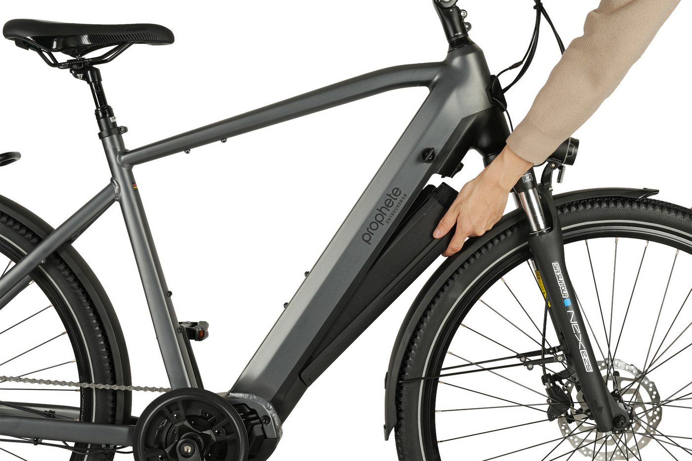Prophete E-Bike Trekkingrad Entdecker 5.8, 10 Gang Shimano Deore Schaltwerk, Kettenschaltung, Mittelmotor, 800 Wh Bild 5