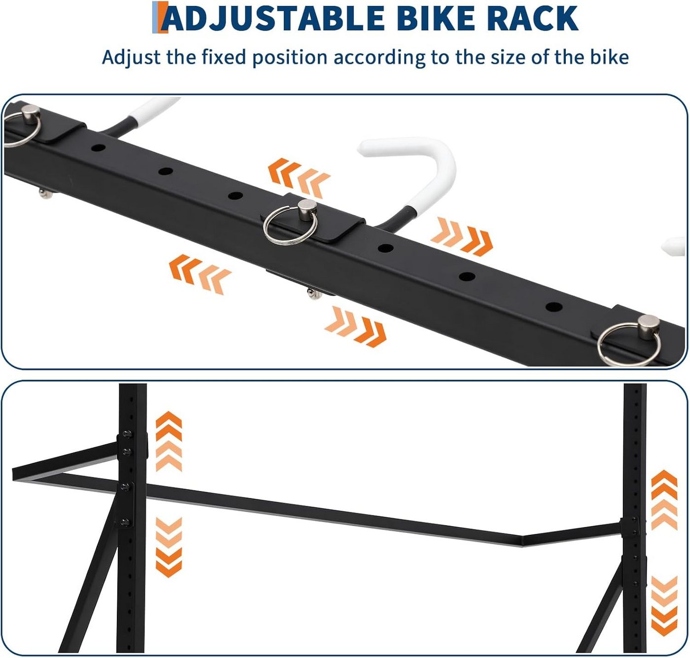 GarveeMore Fahrraddeckenhalterung für 5 Fahrräder, freistehend,höhenverstellbar,platzsparend, vertikaler Fahrradständer für Hinterhöfe,Keller,bis zu 136 kg
